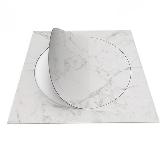 Vinilinės grindys plytelėmis Forbo Allura Material white marble circle