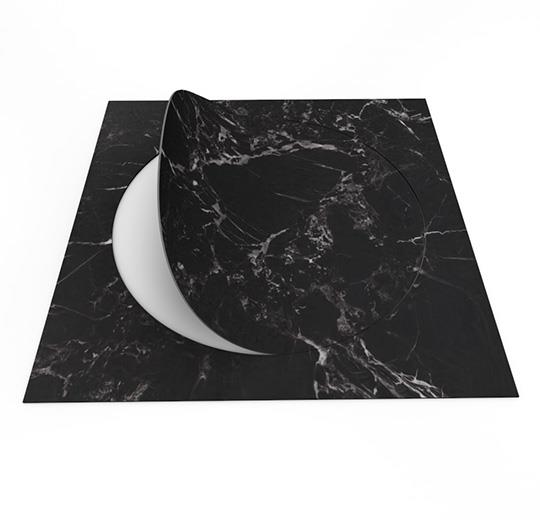 Vinilinės grindys plytelėmis Forbo Allura Material black marble circle