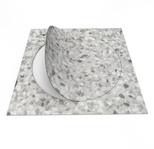 Vinilinės grindys plytelėmis Forbo Allura Material grey terrazzo circle