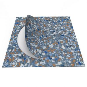 Vinilinės grindys plytelėmis Forbo Allura Material blue terrazzo circle