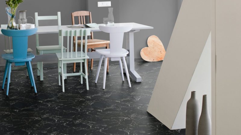 Vinilinės grindys plytelėmis Forbo Allura Click Pro black marble
